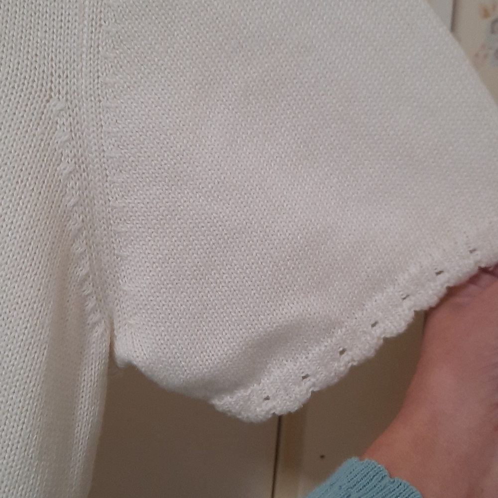 Short Sleeve Button Down Sweater - image 6